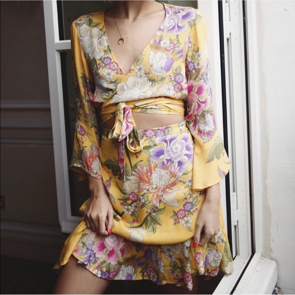 SPELL & THE GYPSY | Blue Skies wrap shirt & skirt/ 2pc dress